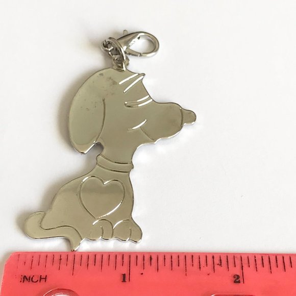 Vintage Snoopy Charm Purse Zipper Pull Silver Plated Peanuts Cartoon Dog Peanuts - Picture 8 of 9